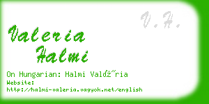 valeria halmi business card